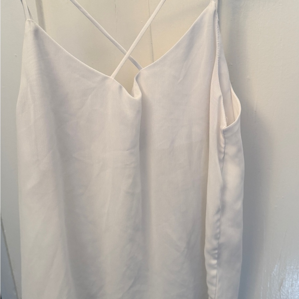 Elegant White Spaghetti Strap Top